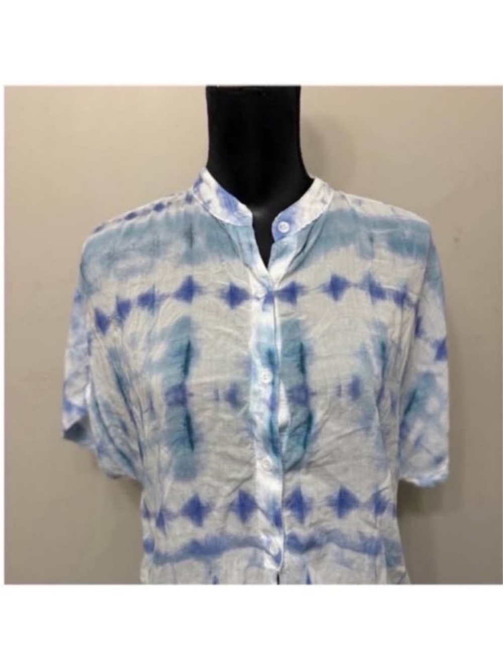 Bella Dahl  Women’s Blue Tie-Dye Button Down Shirt S